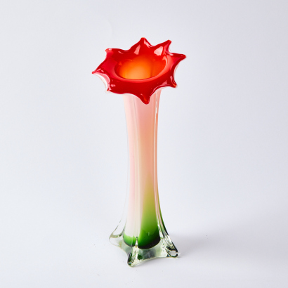 A Glass Floral Bud Vase