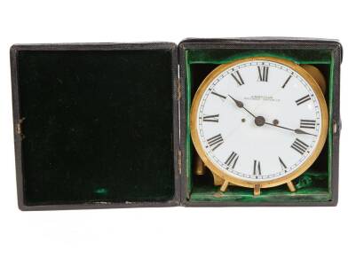 An American Cased Waltham Travelling Watch/Clock