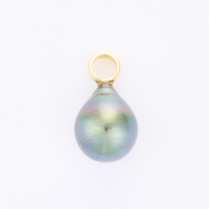 18ct Yellow Gold, Black Pearl Pendant