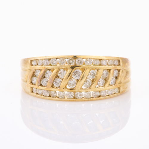 10ct Yellow Gold, .50ct Diamond Dress Ring