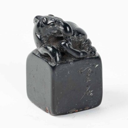 A Chinese Qingtian soapstone 'horse' seal