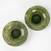 A pair of Chinese Qing dynasty spinach-green jade bowls - 2