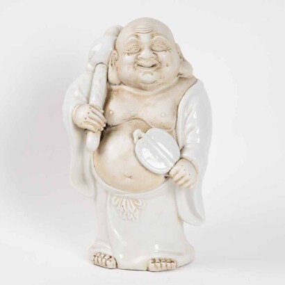 A Japanese mid- 20th century Kutani 'Budai' statue