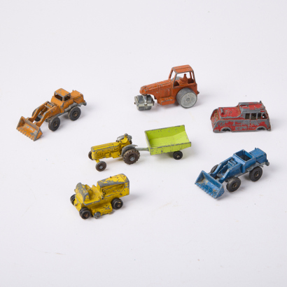 A collection of Seven Fun-Ho Small Vintage Trucks