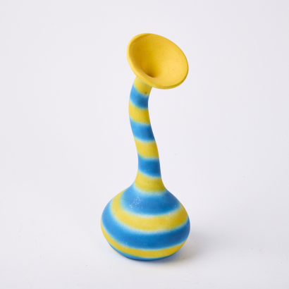 A Robert Wagoner Yellow and Blue Vase