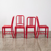 A Set Of Four Coca Cola Emeco 111 Navy Chairs By Philippe Track