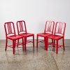 A Set Of Four Coca Cola Emeco 111 Navy Chairs By Philippe Track - 2