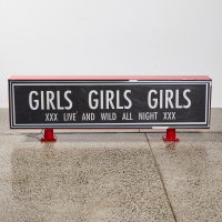 A Led Double Sided Girls Girls Girls Signed By Artist Edward