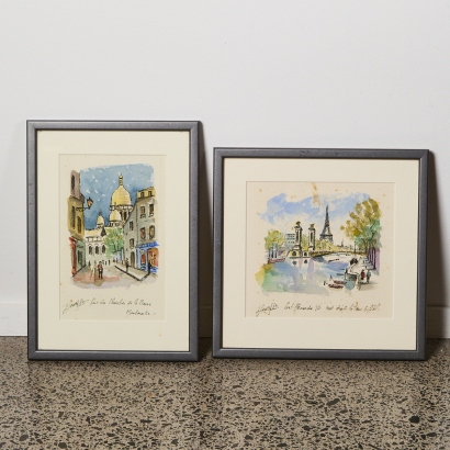 A Pair of Parisian Left Bank Art Works