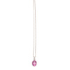 18ct White Gold Pink Sapphire Pendant and Chain - 2