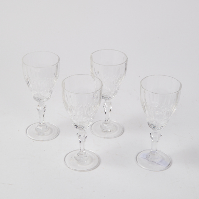 A Collection Of Four Cut Glass Crystal Glasses