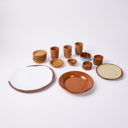 A Collection of Terracotta Glazed and Unglazed Vessels