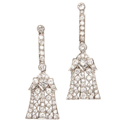 18ct Diamond Drop Earrings