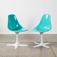 A Pair Of Authentic 1960S Model 103 Tulip Chairs By Maurice Burke For Arkana