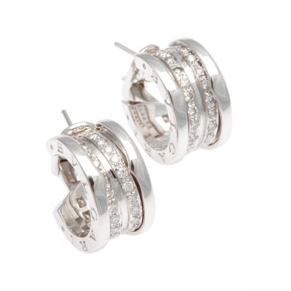 18ct White Gold Bvlgari Diamond Earrings