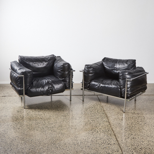 A Pair Of LC3 Style Chairs