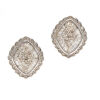 18ct White Gold Diamond Cluster Earrings