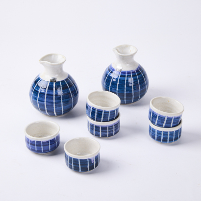 A Boxed Vintage Ceramic Japanese Sake Set