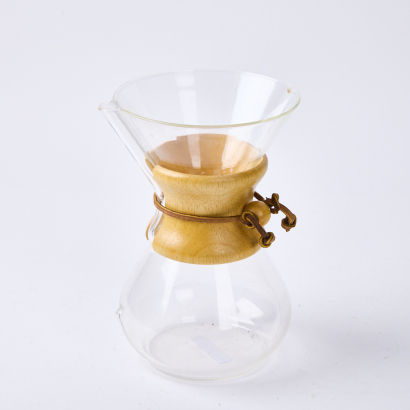 A Chemex Pourover Three Cup Coffee Maker