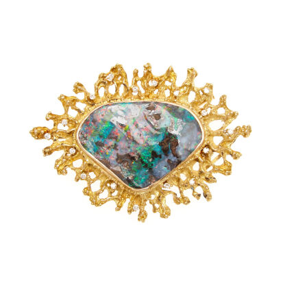 18ct Retro Opal Pendant/ Brooch