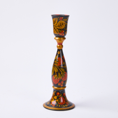 A Vintage Handpainted Candlestick