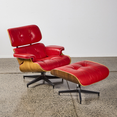 A Eames Style Lounge Chair & Footstool