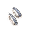 18ct White Gold Sapphire Hoops