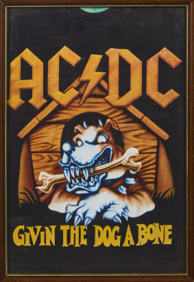 A Vintage Framed AC/DC Tee Shirt