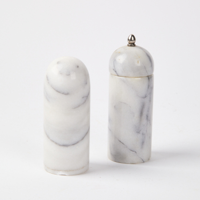 A Pair Of Marble Salt and Pepper Shakers