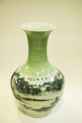 A Chinese 20th century 'landscape' large vase