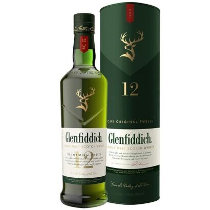 (1) Glenfiddich 12 Year Old Single Malt Scotch Whisky, 40% ABV