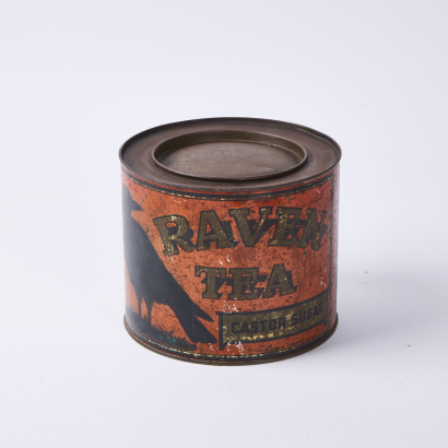 An Uncommon Vintage 'Raven Tea' 2lb Tin marked 'Castor Sugar', by Boyds Bros & Kirk Ltd c.1915