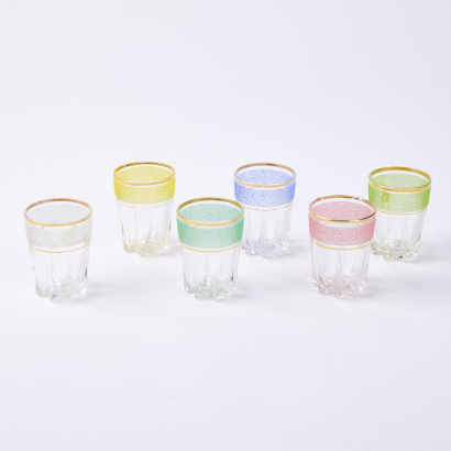 A Set Of Six Vintage Nip Glasses