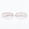 18ct White Gold, .54ct Matching Diamond Set Bands - 2