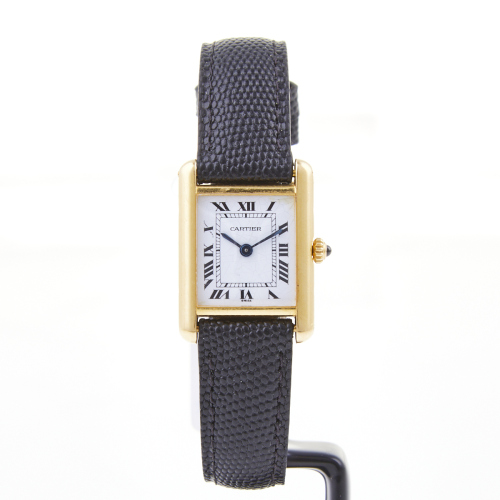 18ct Yellow Gold, 20.5mm Cartier Tank Quartz Wristwatch