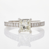 Platinum, 1.02ct Princess Cut Diamond /. 40ct Diamond Accents Ring