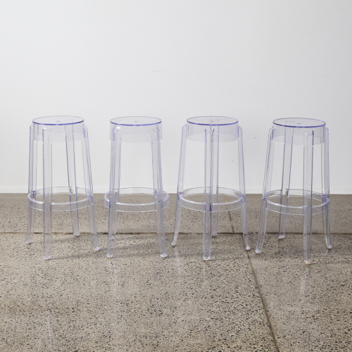 A Set Of Four Kartell Ghost Style Stools