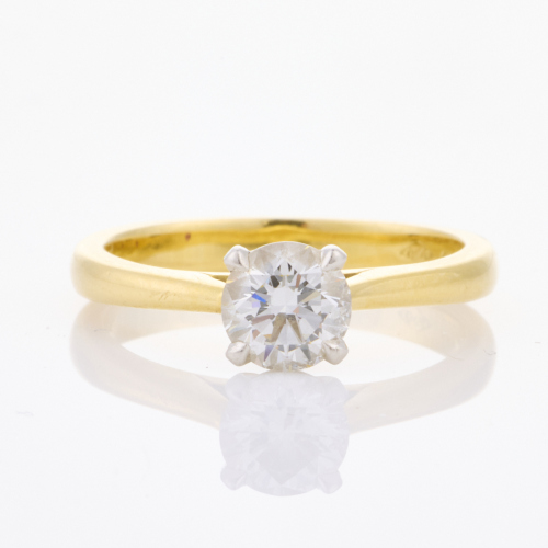 18ct Yellow Gold, Naveya & Sloane, .52ct Diamond Solitaire, GIA certified