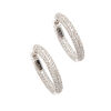 18ct White Gold Diamond Hoop Earrings