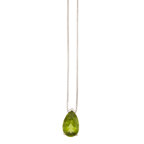 18ct White Gold Peridot Pendant