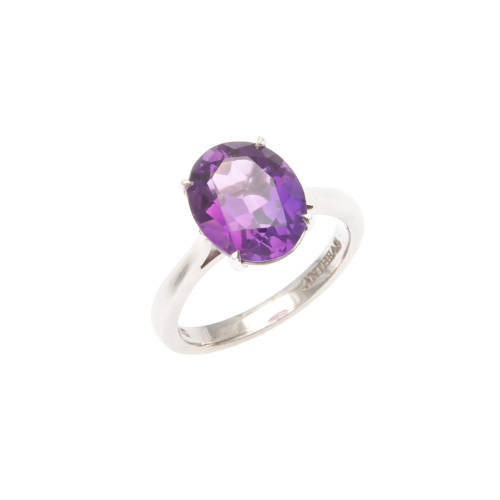 18ct White Gold Amethyst Ring