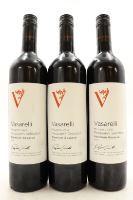 (3) 2012 Vasarelli Vineyards Pasquale's Selection Premium Reserve, McLaren Vale