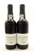 (2) 2000 Taylor Fladgate Vintage Port, Portugal, 375ml [JR17.5] [WE96] [WS95] [RP98]