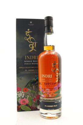 (1) Indri 'Diwali Collector's Edition' PX Sherry Cask Matured Peated Indian Single Malt Whisky, 50% ABV, 750ml