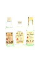 (1) Bacardi White Rum Miniatures, 3 Bottles Sold as One Lot