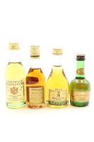 (1) Brandy & Cognac Miniatures, 4 Bottles Sold as One Lot