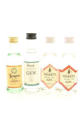 (1) Gin Miniatures, 4 Bottles Sold as One Lot