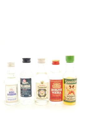 (1) Vodka Miniatures, 5 Bottles Sold as One Lot