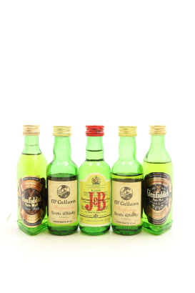 (1) Single Malt Whisky Miniatures, 5 Bottles Sold as One Lot