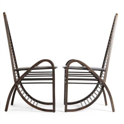 A Set of Four Italian Beechwood Chairs by A. Sibau
